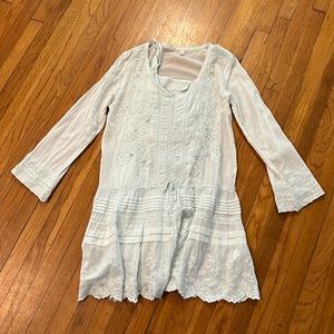 Chelsea & Violet pale blue/green cotton boho dress.